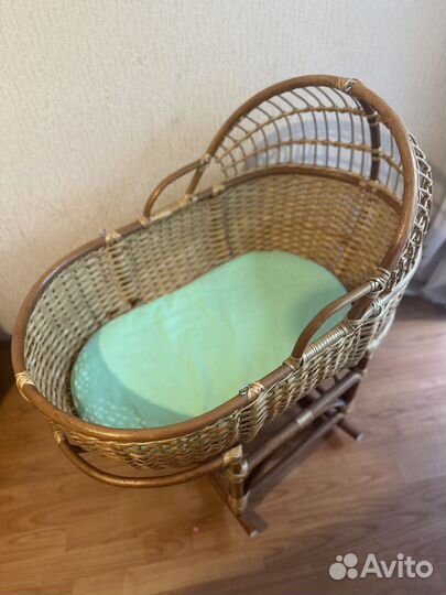 Детская люлька колыбель плетеная