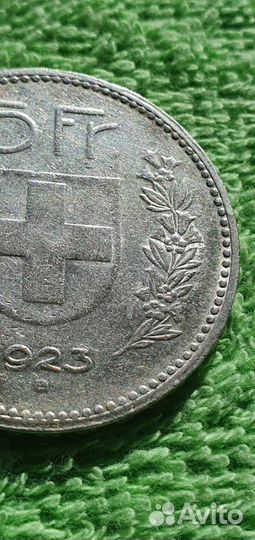 5 франков 1923 год В., Швейцария конфедерация