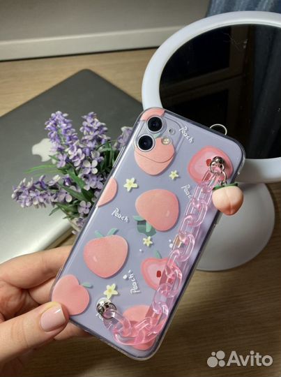 Чехол на iPhone 11 и 11 pro блестящий с медведем с