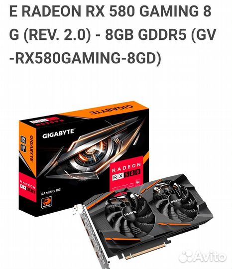 Видеокарта gigabyte gaming rx580 8gb gddr5 samsu