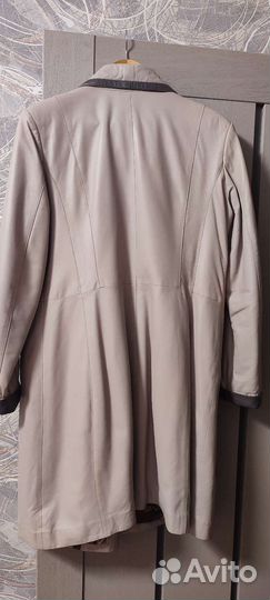 Куртка кожаная женская удлинённая