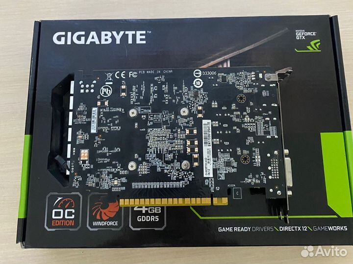 Видеокарта gtx 1050 ti oc 4 gb