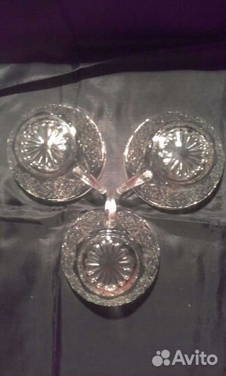 Чайная пара хрусталь bohemia СССР