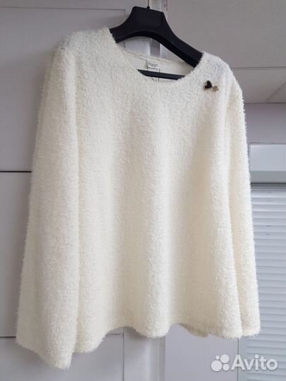 Кофта белая блестящая р.54-56