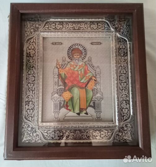 Икона - Спиридон Тримифунтский в раскладном киоте