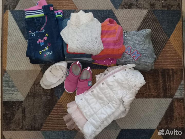 Вещи пакетом для девочки 98-104, обувь 25, 26