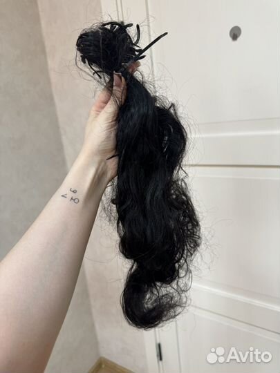 Волосы для наращивания 55см кудрявые