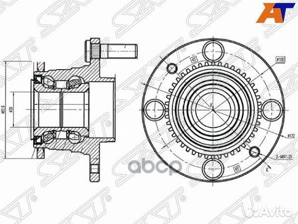 Ступичный узел задн. mazda familia/323 BJ5P 98