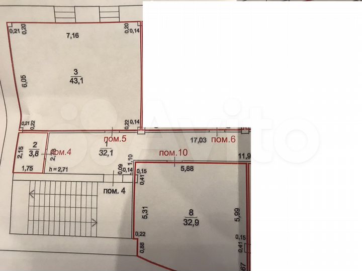 Свободного назначения, 32.9 м² и 43,1 м²