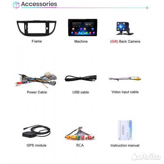 Магнитола Honda CRV 4 Android