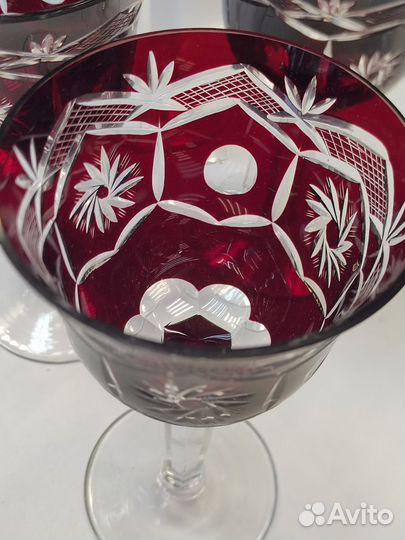 Фужеры цветной хрусталь