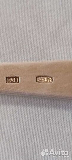 Набор чайных ложек, винтаж, серебро 875