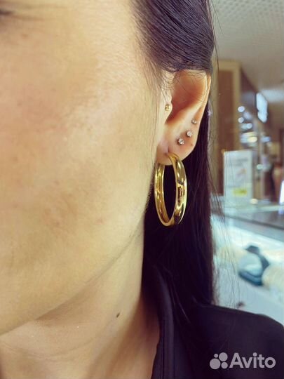 Золотые серьги из желтого золота 585