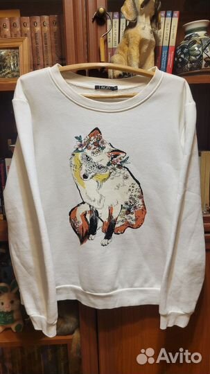Свитшот утеплённый с лисой