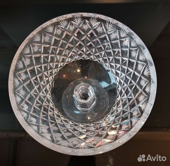 Ваза Хрустальная на ножке. СССР