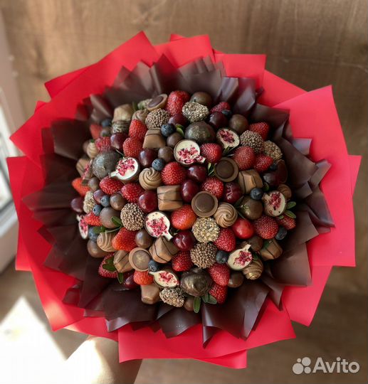 Вкусные съедобные фруктовые букеты