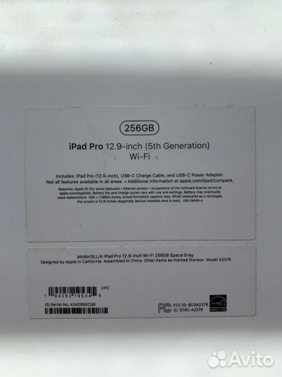 iPad 12.9 PRO 2021 256 GB Space Grey M1