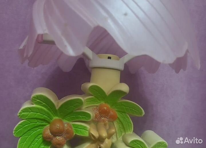 Светильник ночник в розетку + часы