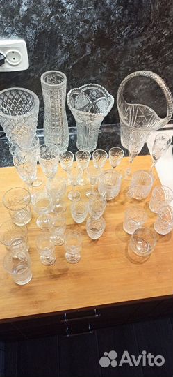 Фужеры хрустальные ссср.рюмки, стаканы