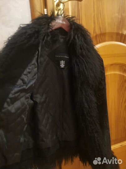 Куртка натуральная замша, мех ламы