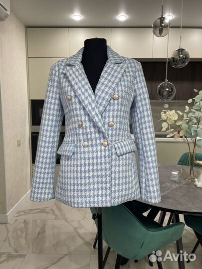 Костюм (пиджак + шорты) Zara L голубой в наличии