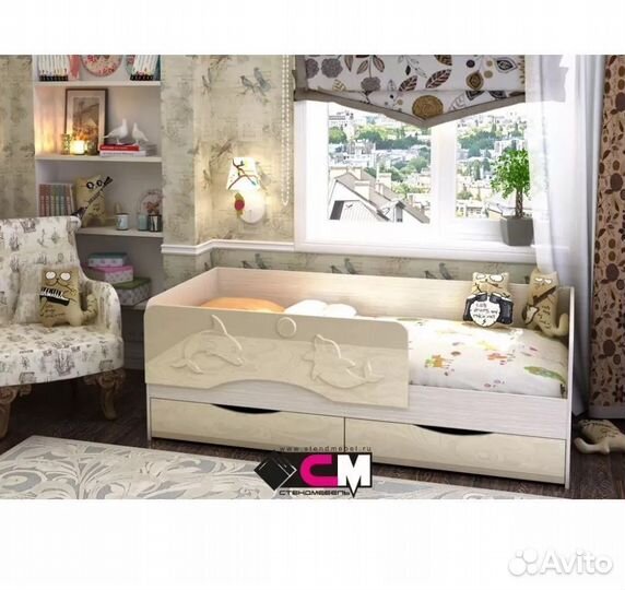 Кровать детская Алиса 1.6 с ящиками