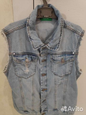 Джинсовый жилет для девочки Бенеттон