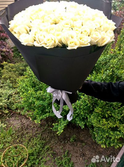 101 роза с доставкой, букет роз с доставкой