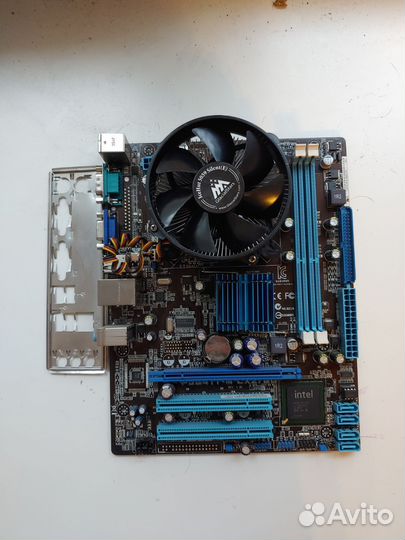 Материнская плата lga775 ddr3+кулер+процессор