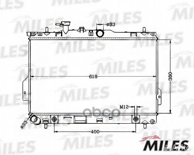 Радиатор, охлаждение двигателя acrb362 Miles