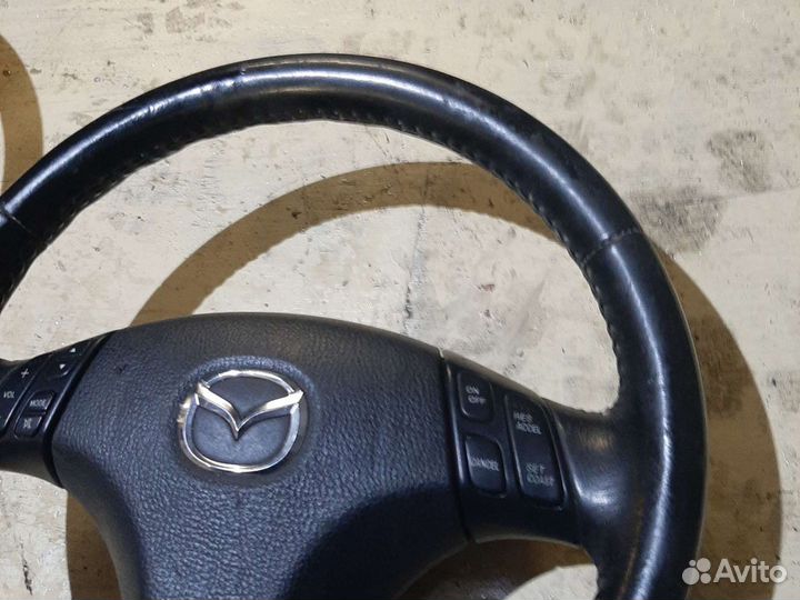 Руль кожанный Мазда 6 GG с подушкой безопасности
