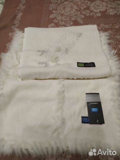 Шарф шерстяной с ангорой