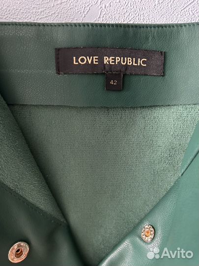 Кожаный сарафан платье женское 42 love republic