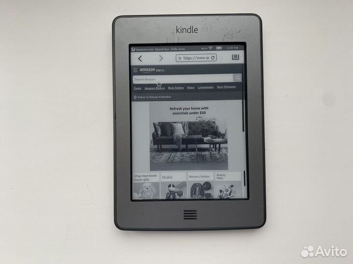 Электронная книга Amazon Kindle Touch с Wi-Fi + 3G