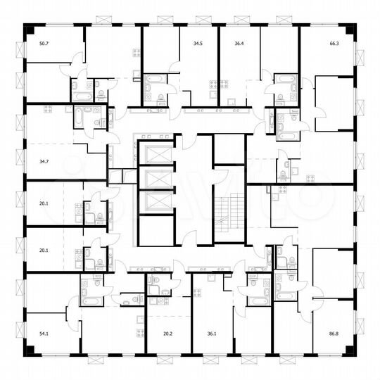 2-к. квартира, 20,1 м², 15/20 эт.