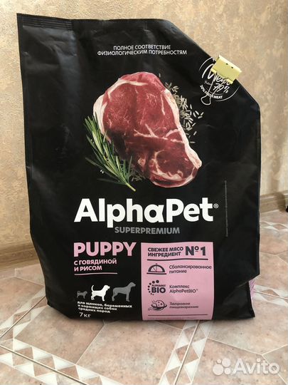 Корм alphapet для собак