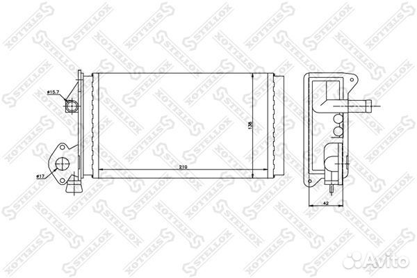 Радиатор печки\ VW Polo/T2 80-90