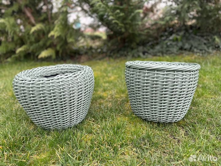 Кашпо из ротанга