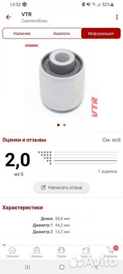 Сайлентблоки цапфы задней подвески, нижний