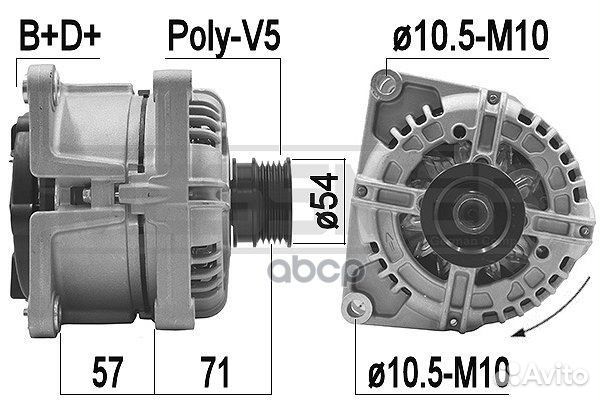 Генератор opel astra G/H 1.6 100A 209418 Era