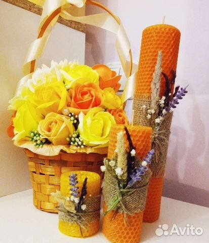 Мыльные цветы в корзинке