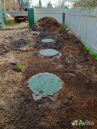 Копка септика из бетонных колец