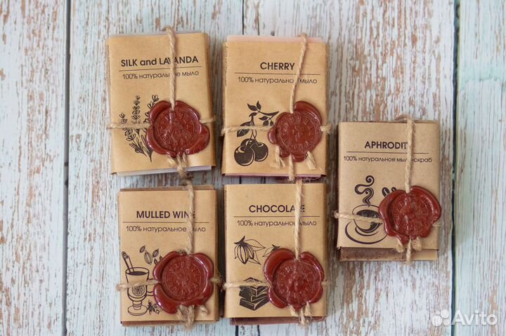 Мыло ручной работы, набор 5 шт по 80 гр