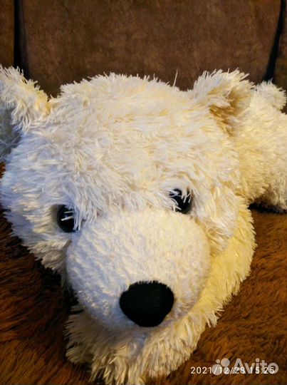 Медведь белый, мягкая игрушка