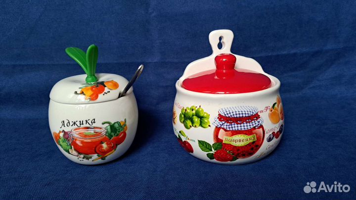 Горшочки для сахара, меда, варенья