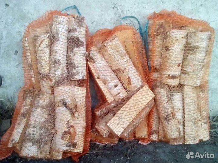 Дрова берёзовые колотые насыпь с доставкой