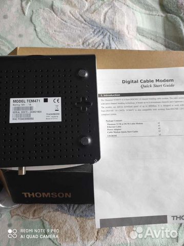 Кабельный модем Thomson broadband TCM 471