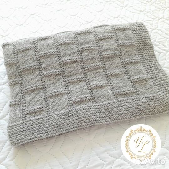 Плед детский вязаный ручная работа