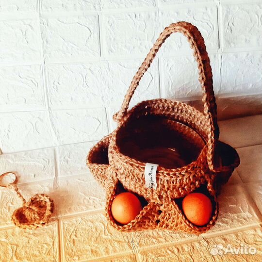 Корзинка плетенная пасхальная