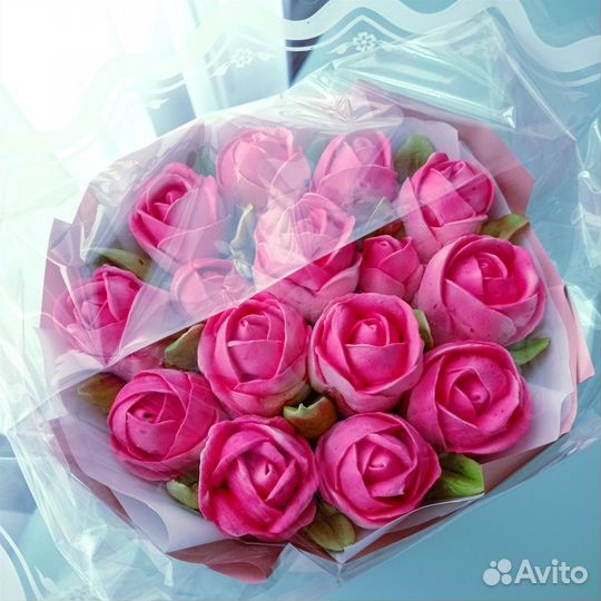 Цветы зефирные розы/сладкий подарок